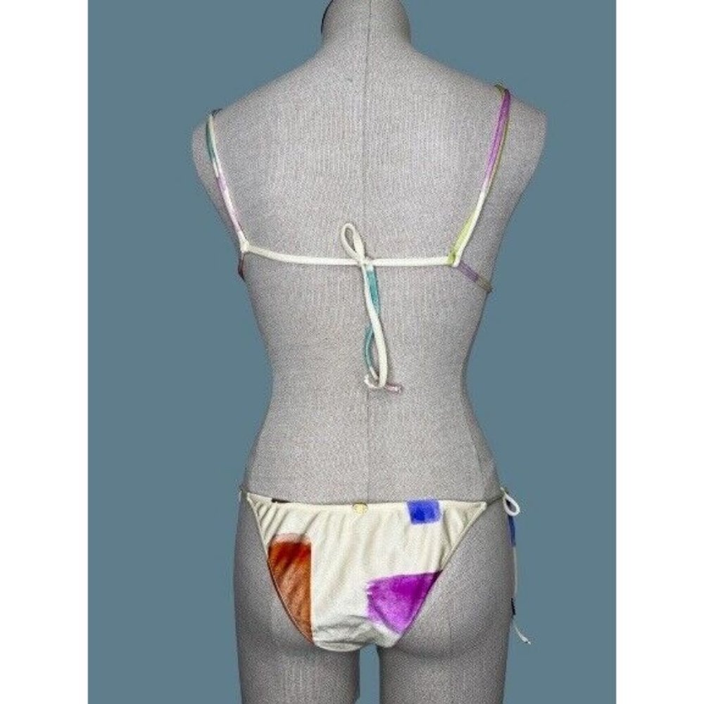ADRIANA DEGREAS Illusion Triangle Bikini Set With Ties size S - Picture 2 of 9